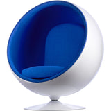 Ball Globe Chair with Cashmere Wool Upholstery