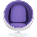 Ball Globe Chair with Cashmere Wool Upholstery