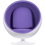 Ball Globe Chair with Cashmere Wool Upholstery