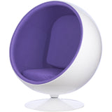 Ball Globe Chair with Cashmere Wool Upholstery