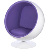 Ball Globe Chair with Cashmere Wool Upholstery