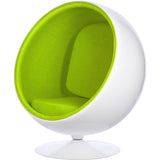 Ball Globe Chair with Cashmere Wool Upholstery