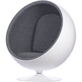Ball Globe Chair with Cashmere Wool Upholstery