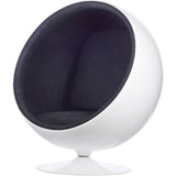 Ball Globe Chair with Cashmere Wool Upholstery
