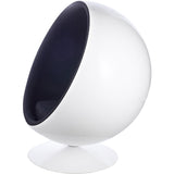 Ball Globe Chair with Cashmere Wool Upholstery