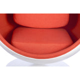 Ball Globe Chair with Cashmere Wool Upholstery