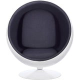 Ball Globe Chair with Cashmere Wool Upholstery