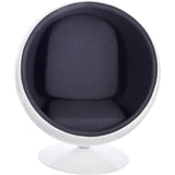 Ball Globe Chair with Cashmere Wool Upholstery