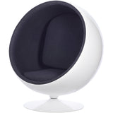Ball Globe Chair with Cashmere Wool Upholstery