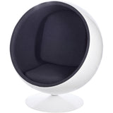 Ball Globe Chair with Cashmere Wool Upholstery