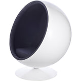 Ball Globe Chair with Cashmere Wool Upholstery