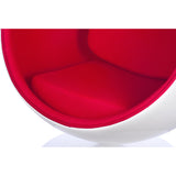 Ball Globe Chair with Cashmere Wool Upholstery