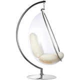 Egg Bubble Chair and Stand in Stainless Steel