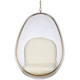 Hanging Egg Bubble Chair In Gold Finish
