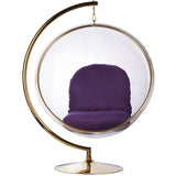 Bubble Chair and Stand in Gold Finish