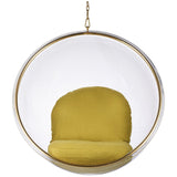 Hanging Bubble Chair In Gold Finish