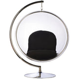 Bubble Chair and Stand in Stainless Steel