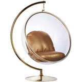 Bubble Chair and Stand in Gold Finish