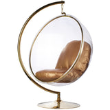 Bubble Chair and Stand in Gold Finish