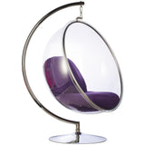 Bubble Chair and Stand in Stainless Steel
