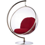 Bubble Chair and Stand in Stainless Steel