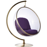 Bubble Chair and Stand in Gold Finish
