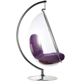 Egg Bubble Chair and Stand in Stainless Steel