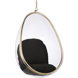 Hanging Egg Bubble Chair In Gold Finish