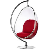 Egg Bubble Chair and Stand in Stainless Steel