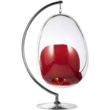 Egg Bubble Chair and Stand in Stainless Steel