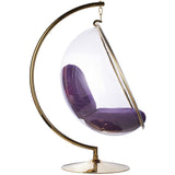 Bubble Chair and Stand in Gold Finish