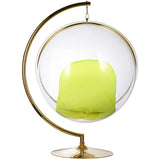 Bubble Chair and Stand in Gold Finish