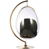 Egg Bubble Chair and Stand in Gold Finish