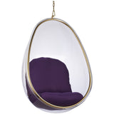 Hanging Egg Bubble Chair In Gold Finish