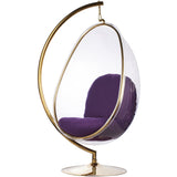 Egg Bubble Chair and Stand in Gold Finish