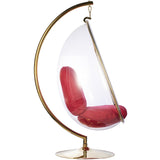 Egg Bubble Chair and Stand in Gold Finish