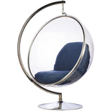 Bubble Chair and Stand in Stainless Steel
