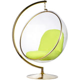 Bubble Chair and Stand in Gold Finish