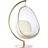 Egg Bubble Chair and Stand in Gold Finish