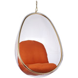 Hanging Egg Bubble Chair In Gold Finish