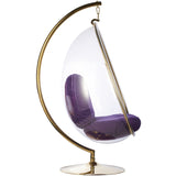 Egg Bubble Chair and Stand in Gold Finish