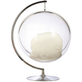 Bubble Chair and Stand in Stainless Steel