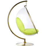Bubble Chair and Stand in Gold Finish