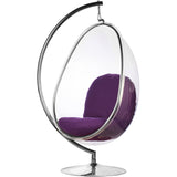 Egg Bubble Chair and Stand in Stainless Steel