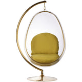 Egg Bubble Chair and Stand in Gold Finish