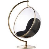 Bubble Chair and Stand in Gold Finish