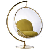 Bubble Chair and Stand in Gold Finish