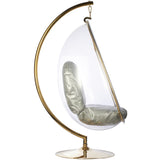 Egg Bubble Chair and Stand in Gold Finish