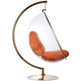 Bubble Chair and Stand in Gold Finish