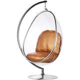 Egg Bubble Chair and Stand in Stainless Steel